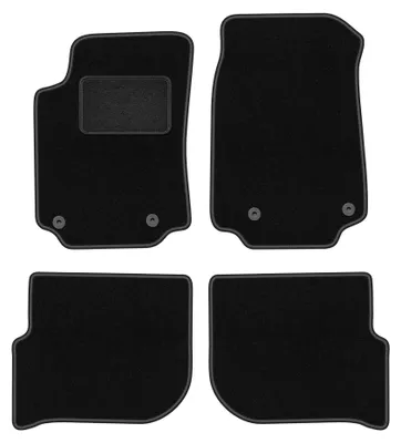 Zdjęcie produktu dla Dywaniki samochodowe welurowe LUX do: Audi  200 C3  (1983-1991, sedan, avant) czarne, z mocowaniami