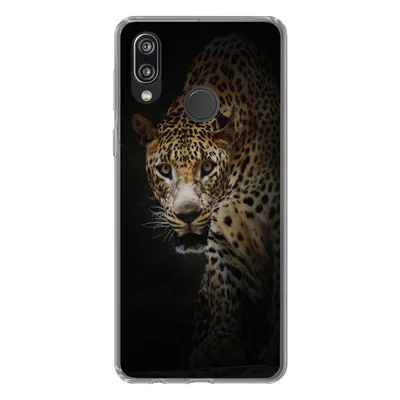Produktbild von MuchoWow® Handyhülle Schutzhülle Hülle für Huawei P20 Lite (2020) Leopard - Wilde Tiere - Licht Silikon Softcase Handy Hülle - Kartenhalter