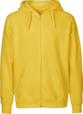 Produktbild von Neutral O63301 | Herren Zip Hoodie Kaputzenjacke / 100% Fairtrade-Baumwolle - Farbe: Yellow - Größe: XL