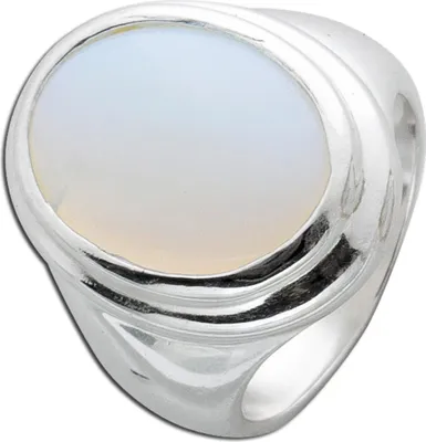 Produktbild von Mondstein Ring Sterling Silber 925 weiß rose hellblauer Edelstein 16