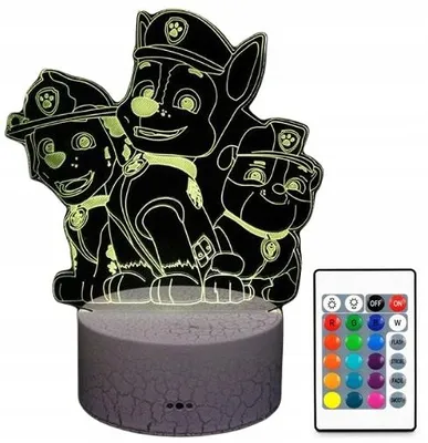 Image de moXomi Lampe Veilleuse LED 3D Pat Patrouille USB