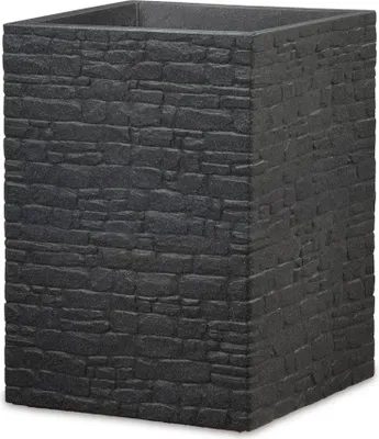 Produktbild von SCHEURICH Pflanzkübel Blumentopf Muretto Schwarz 54x38x38cm UV-Frostsicher