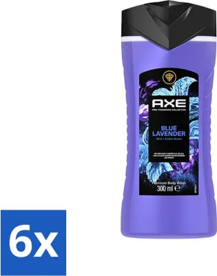 Productafbeelding van AXE - Douchegel - Blauwe lavendel - Verzachtend - Premium geur - 300 ml - Voordeelverpakking - 6 stuks