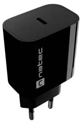 Obrázok produktu pre Sieťová Nabíjačka Natec Ribera, 1X Usb-C, 20W, Čierna
