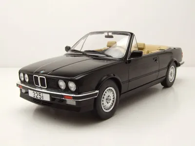 Produktbild von BMW 3er Cabrio E30 1985 schwarz metallic Modellauto 1:18 MCG