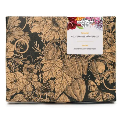 Produktbild von Mediterranes Kräuterbeet - Samen-Geschenkset mit 5 typischen aromatischen Pflanzen des Mittelmeerraums
