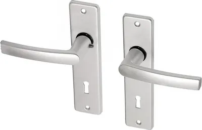 Produktbild von Türgriffe mit Schild Entfernung SL 72 mm Aluminium - Blockmodell - Pro Set