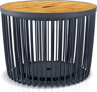Produktbild von NABBI Universalkorb aus Kunststoff (2 Stück) mit Deckel ICLU3TS 50/100 l - Anthrazit