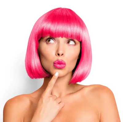 Produktbild von Bob Perücke für Damen, Herren & Kinder Cabaret 14 Farben Pink