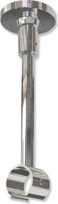 Produktbild von Interdeco Deckenträger, Deckenhalterung mit 13 cm Abstand, offener Deckenhalter für Innenlauf Gardinenstangen 20 mm Ø, 1-läufig, Chrom, Modell Sonette