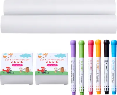 Zdjęcie produktu dla Zestaw towarzyszący sztalugi VEVOR, 32-częściowy zestaw do tworzenia sztuki dla dzieci z kredą, markerami i rolkami papieru, ważne narzędzia do sztalugi do rysowania dla dzieci, zestaw kreatywny