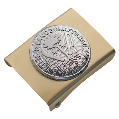 Produktbild von Koppelschloss Gartenbau Landschaftsbau Handwerk und Zunft – golden/silbern - für Meister - für 4,5 cm breite Koppelgürtel