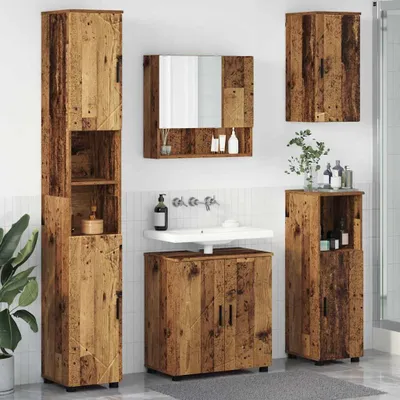 Obrázok produktu pre Maison Exclusive – Súprava kúpeľňových nábytkových prvkov, 5 kusov, recyklované drevo, 61 x 35 x 64 cm