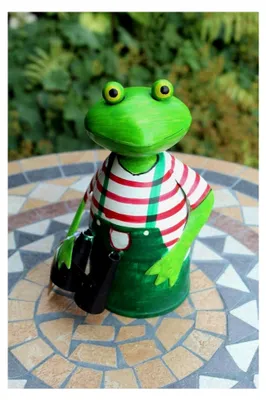 Produktbild von Zaunhocker Frosch Gärtner mit Fernglas