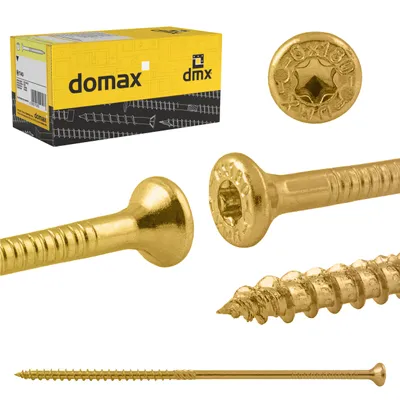 Produktbild von 100x Holzschrauben Spanplattenschrauben 5x120mm Schrauben Torx T25 gelb verzink