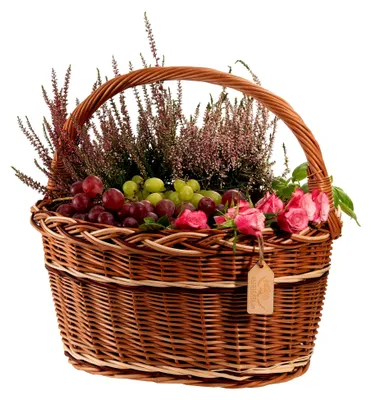 Produktbild von Weidenkorb 40x31x24cm "Carrie" Einkaufskorb aus Weide, handgefertigt, Pilzkorb, Marktkorb, Flechtkorb mit Henkel