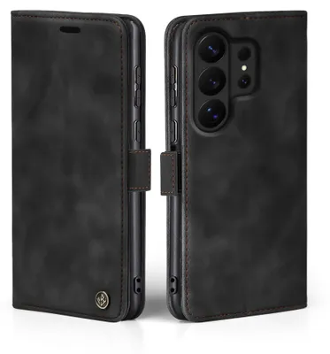 Produktbild von Handy Hülle für Samsung Galaxy S26 Ultra Klapphülle Bookcase Flip Cover Handy Tasche Etui Farbe: Schwarz