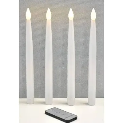 Produktbild von Kerze LED 4ST weiß 48459 1,5x10,5cm