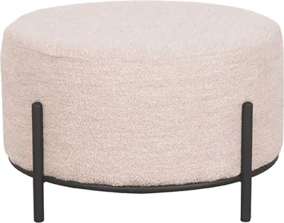 Productafbeelding van LABEL51 Pouf Troy, 57x57x34 cm - XL - Naturel - Bouclé