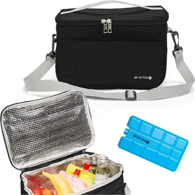 Produktbild von Thermotasche 7,5 L Kühltasche wasserdicht mit 1 Kühleinsatz ideal für Camping & Reisen Schwarz
