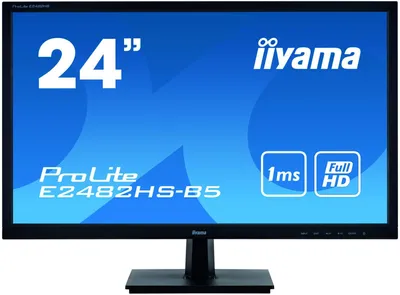 Obrázok produktu pre iiyama ProLite E2482HS-B5, 61 cm (24"), 1920 x 1080 px, Full HD, LED, 1 ms, Čierna