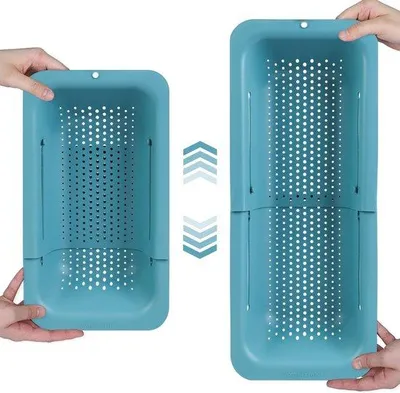 Immagine prodotto di Utensile da cucina, ciotola, pieghevole, 20x37-49x7 cm, blu-verde