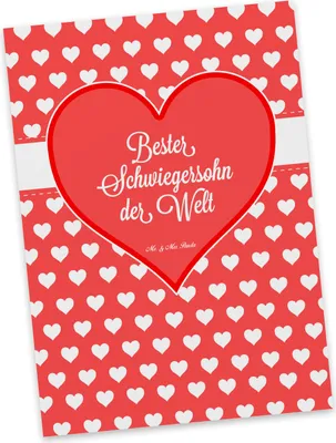 Produktbild von Mr. & Mrs. Panda Postkarte Schwiegersohn - Geschenk, Grußkarte, Frau, Postkarten, Ansichtskarte, Tochter, Hochzeit, Ansichtskarten, Heirat, Ehefrau des Sohns, einzelkarte