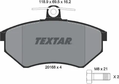 Zdjęcie produktu dla Klocki Hamulcowe Vw Przód Golf/Passat