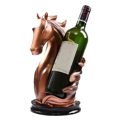 Produktbild von Weinflaschenhalter, Weinregal, Tisch-Pferdstatue als Zuhause, Küche, Weinkeller, dekorative Aufbewahrung, Organizer, Pferdeskulptur, Pferdedekoration