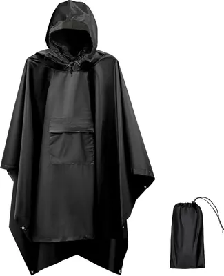 Produktbild von Regenmantel 1 Stk, Wasserdichter Polyurethanbeschichteter Outdoor-Mantel, Für Wandern Bergsteigen Und Picknick