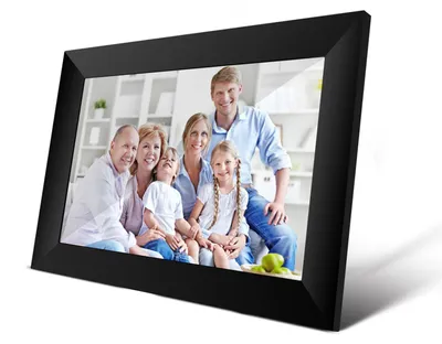 Zdjęcie produktu dla P100 WiFi – cyfrowa ramka na zdjęcia, 10,1 cala, 16 GB, Smart Electronics, sterowanie przez aplikację, wysyłanie zdjęć, funkcja push, ekran dotykowy, wyświetlacz IPS LCD o rozdzielczości 800 x 1280