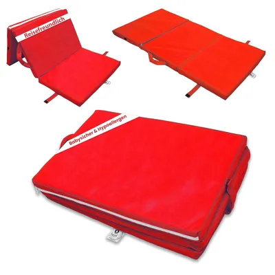 Produktbild von Best For Kids Klappmatratze für das Reisebett 120 x 60 cm Rot 60x120