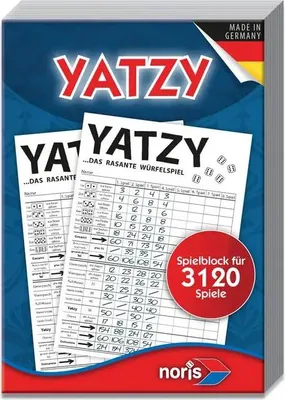 Obrázek produktu pro Herní blok Noris Yatzy, poznámkový blok, kostka, Yatzee, pro 3120 her, 606194305