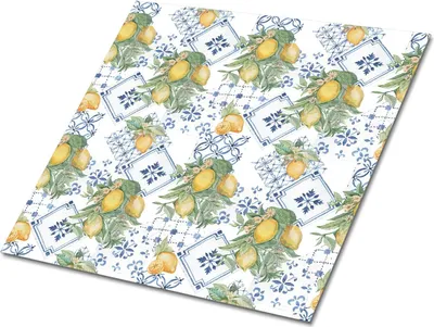 Produktbild von Selbstklebende Platten 30x30 cm Wandpaneele 9 Stück im Set Wanddeko - Zitrone