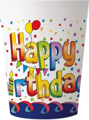 Produktbild von Wiederverwendbare GEBURTSTAG-Partybecher 230 ml, 2 Stk.