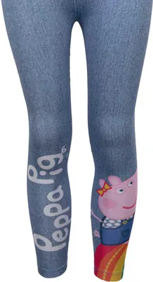 Immagine prodotto di Leggings da bambina di Peppa Pig | Leggings da bambina con motivo Peppa Wutz | Comodi pantaloni elasticizzati in poliestere ed Spandex | Ideali per l'uso quotidiano e la scuola materna, Colore:Blu, Taglia:92