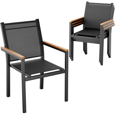 Immagine prodotto di Set di 2 sedie da giardino CL03002-1, portata 150 kg, nero
