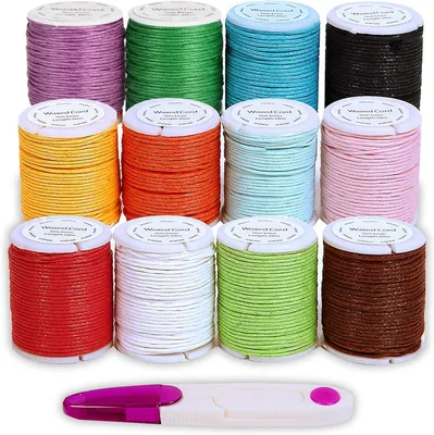 Image de Cordon en coton ciré, 1 mm, 10 mètres, pour la fabrication de bijoux