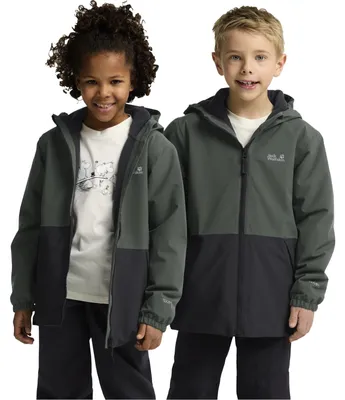 Zdjęcie produktu dla Kurtka dla chłopców Jack Wolfskin New Snowy Days, kolor: zielony (odcień szarości), rozmiar: 116 EU