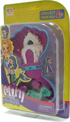 Produktbild von Mini Prinzessin Spielset Muschel Schloss Taschenspielzeug Figuren Set Mädchen Geschenk