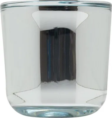 Produktbild von INNA-Glas Teelichthalter Nick aus Glas, glänzend-Silber, 7,5 cm, Ø 7,5 cm - Kerzenglas