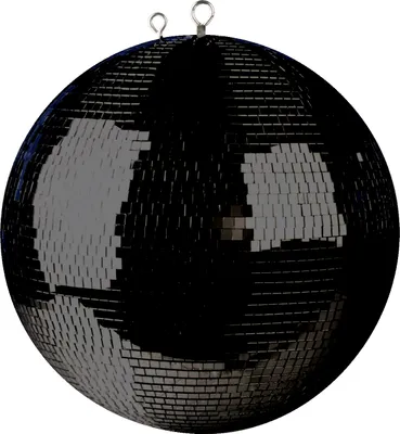 Produktbild von Spiegelkugel mit Sicherheitsöse 50cm schwarz // Discokugel - Mirrorball 50cm schwarz