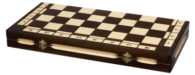 Produktbild von Große Schachspiel Holzschachspiel Galant – 58x58cm mit hohen Figuren