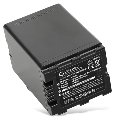 Immagine prodotto di CELLONIC 1x Batteria per Fotocamera Compatibile con Panasonic HC-X929, HDC-TM900, HDC-HS900, VW-VBN130 – (3300mAh, 7.4V)
