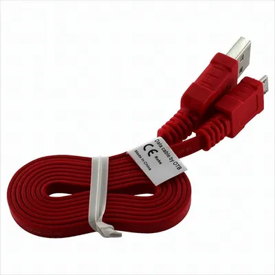 Produktbild von OTB Datenkabel Micro-USB - 0.95m - Flachbandkabel - rot