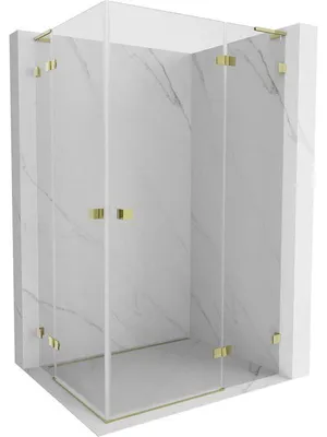 Obrázek produktu pro Mexen Lunar L Duo sprchový kout pravý 100 x 95 cm, transparentní, zlatá - 834L-100P-095L-50-00
