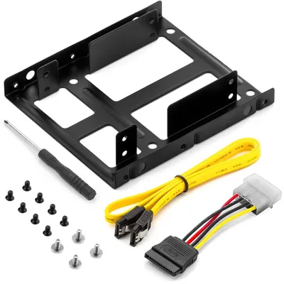 Produktbild von deleyCON Einbaurahmen Set für 2x 2,5 auf 3,5 Zoll SSD Adapter