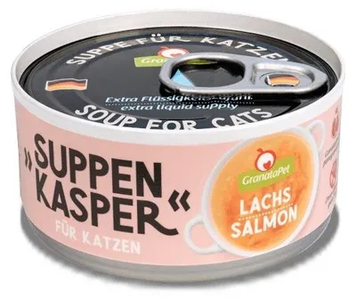 Produktbild von GranataPet Suppenkasper Lachs, Snacks, Katze, Adult, Lachs, 70 g, Zuckerfrei