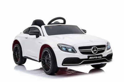 Immagine prodotto di Veicolo per bambini - Auto elettrica "Mercedes C63 AMG" - licenza - batteria 12V7AH + 2,4Ghz+sedile in pelle+EVA-bianco