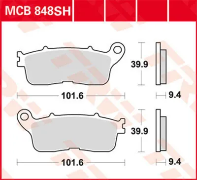 Immagine prodotto di TRW Pastiglia freno Sinter Mcb 848 Sh